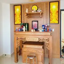 Bàn thờ gia tiên kèm đôn Đồ Gỗ Đại Thành