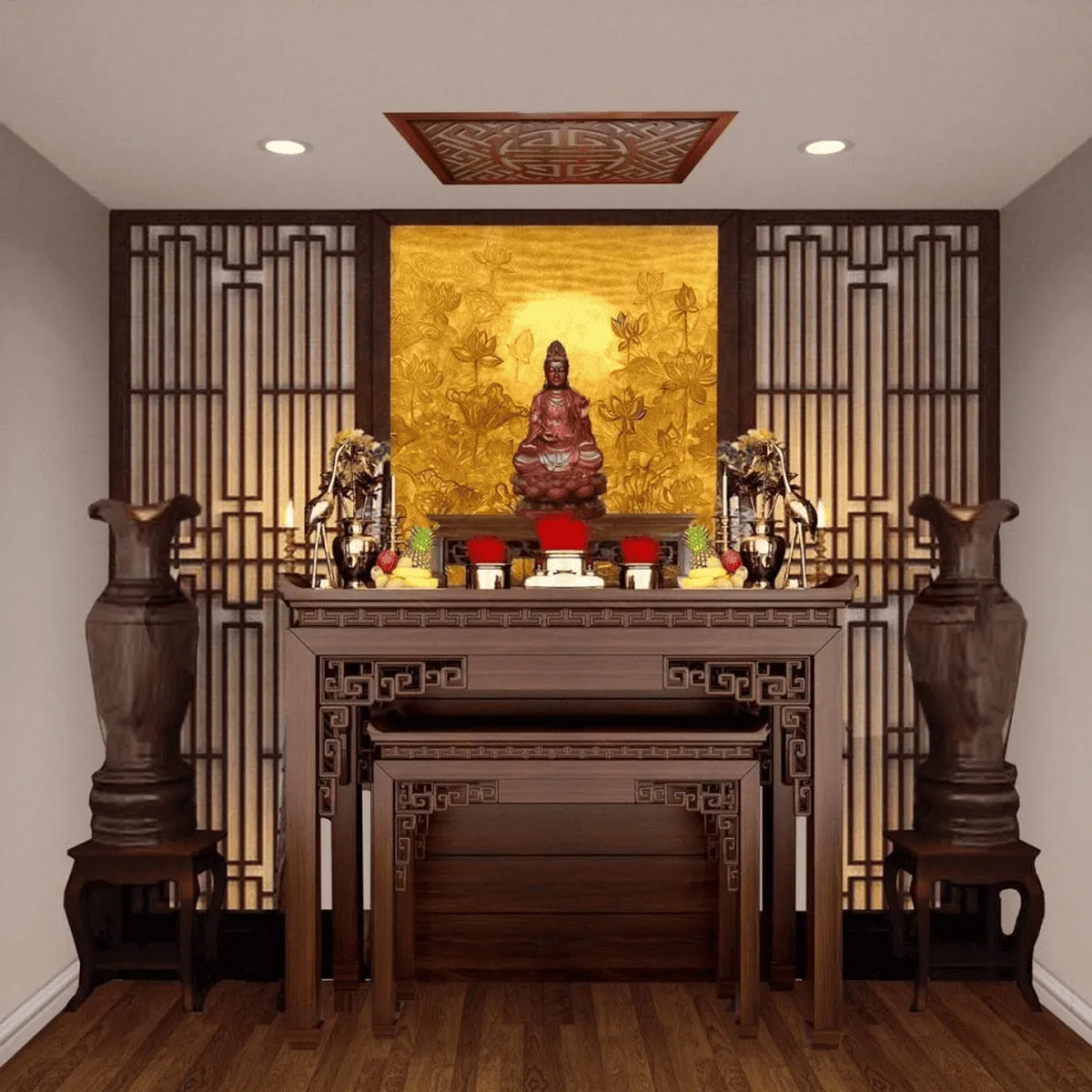 Làm sạch bàn thờ thanh tịnh không gian tâm linh gọi mời tài lộc
